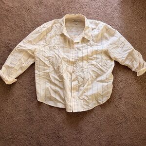 Madewell Relaxed light yellow button up